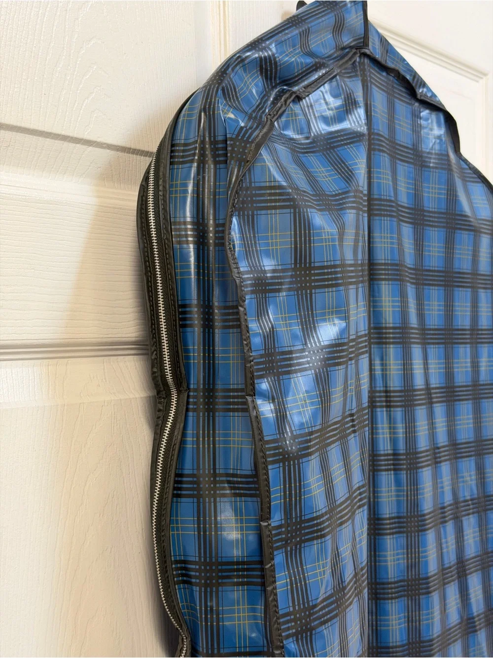 PAKLITE Blue Plaid Garment Bag WATERPROOF